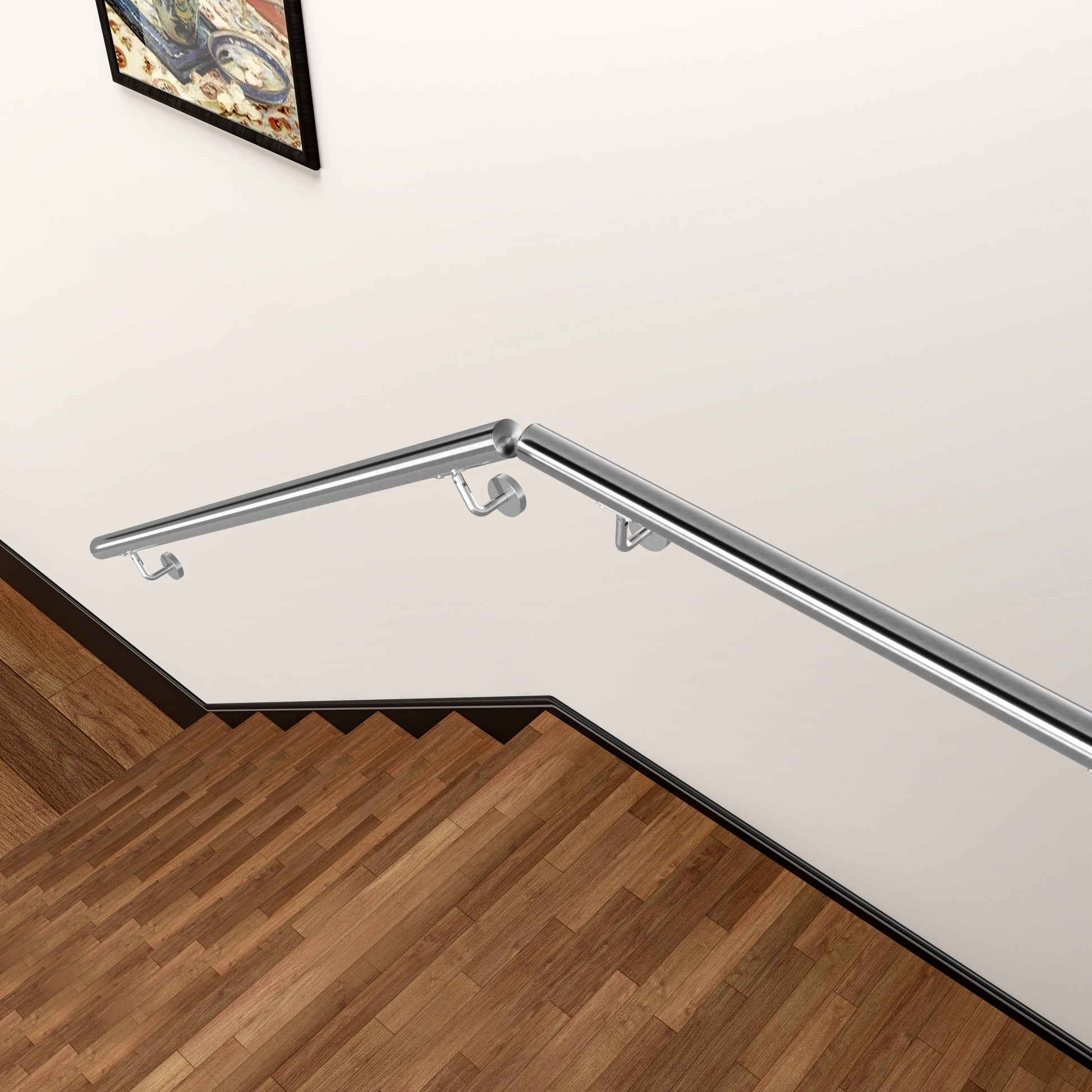 Corrimano in acciaio inox 304 spazzolato 80/100/120/150/180/200cm per interni ed esterni scale