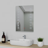 Aica 50X70cm Specchio Quadrato per Bagno Specchio Cosmetico per Interruttore Touch Control Anti-appannamento Bagno - Consegna gratuita