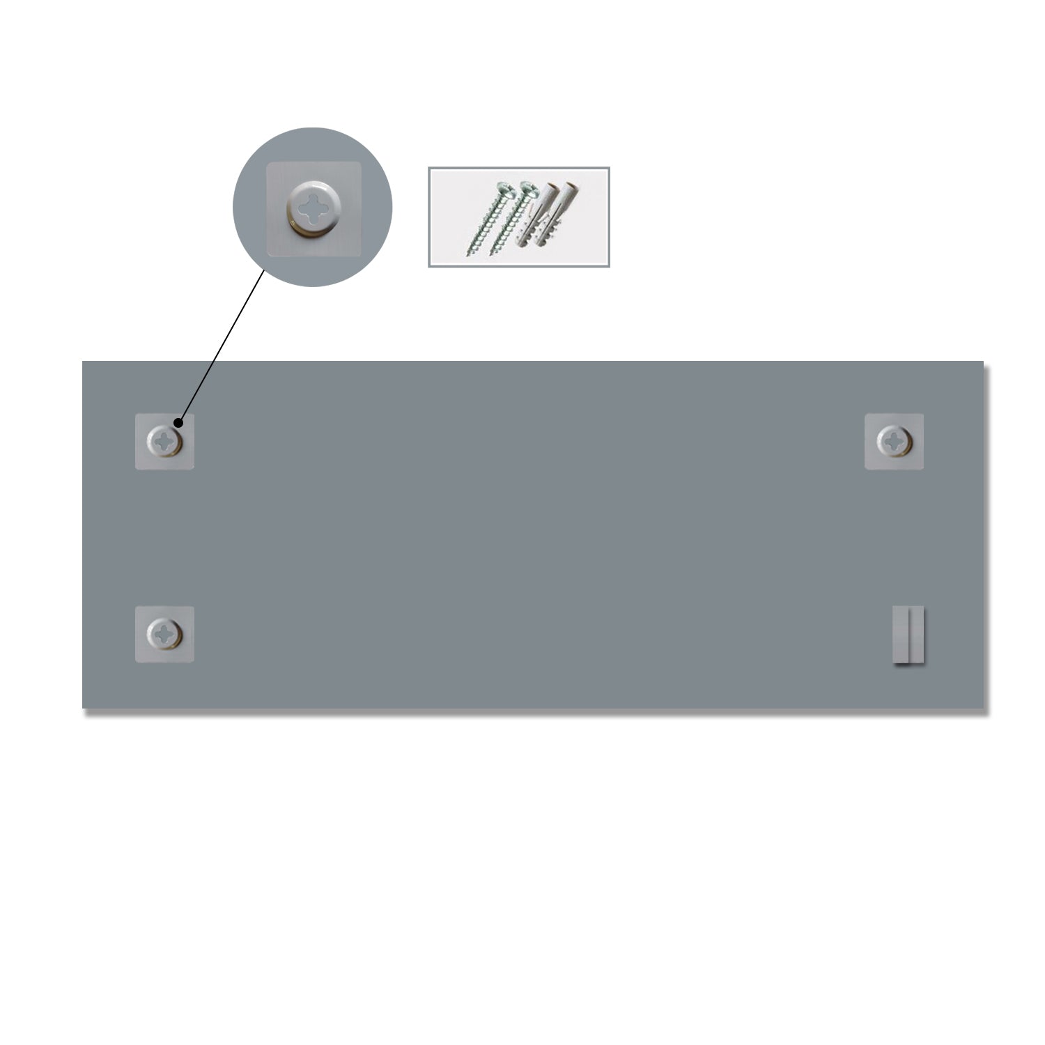 45×120cm Specchio Quadrato , Specchio Semplice, Vetro Ramato, IP44