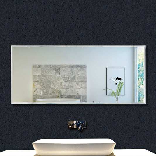 Aica Specchio da Toeletta Specchio da Bagno per Bagno, Camera da Letto, Soggiorno Specchio Singolo in Vetro Senza Rame con Pannello Posteriore 45×120 cm Tipo1