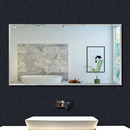 Aica Specchio da Toeletta Specchio da Bagno per Bagno, Camera da Letto, Soggiorno Specchio Singolo in Vetro Senza Rame con Pannello Posteriore 60×120 cm Tipo1