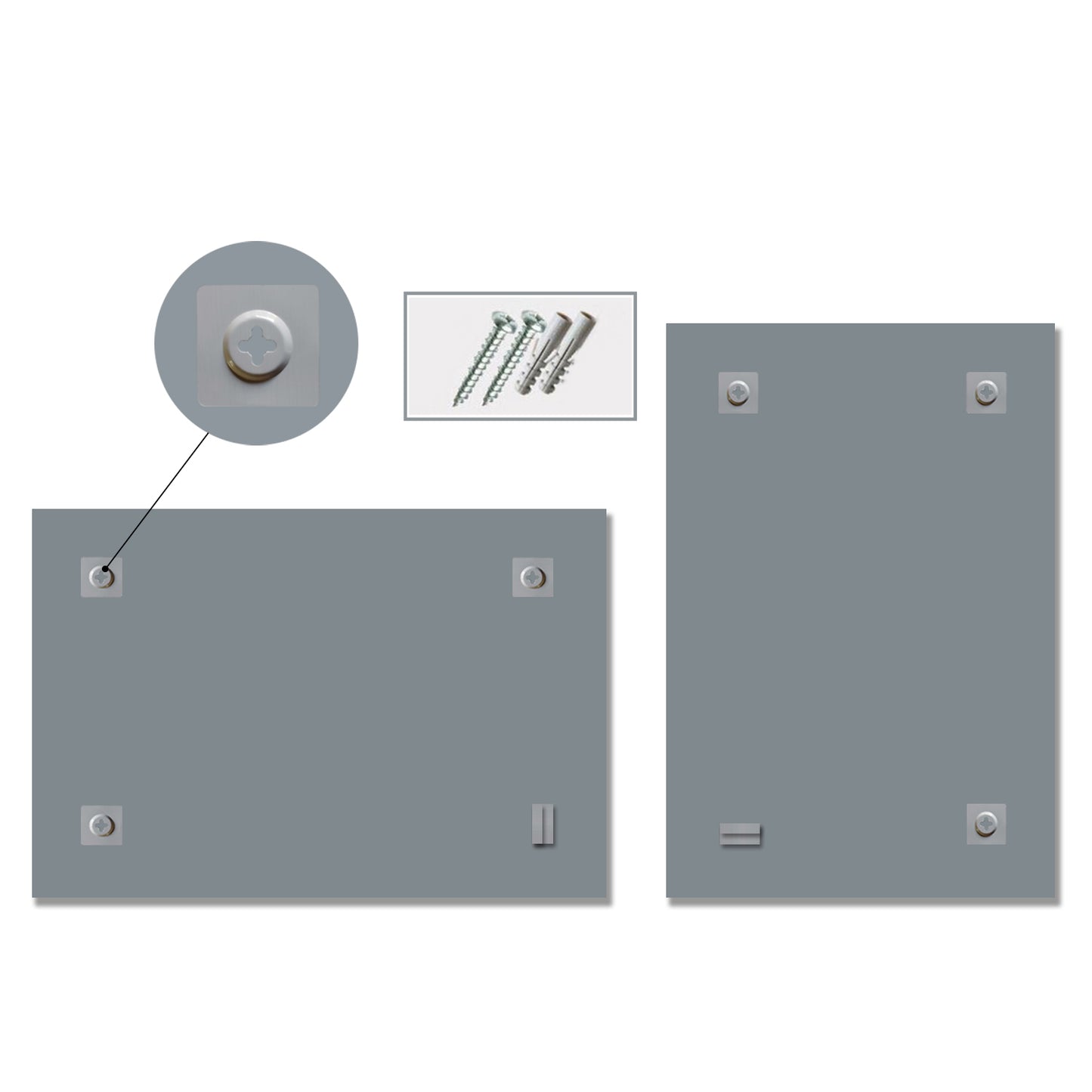 Specchio Cosmetico Rettangolare da Parete, Vetro Senza Rame, Specchio in Vetro ad Alta Definizione