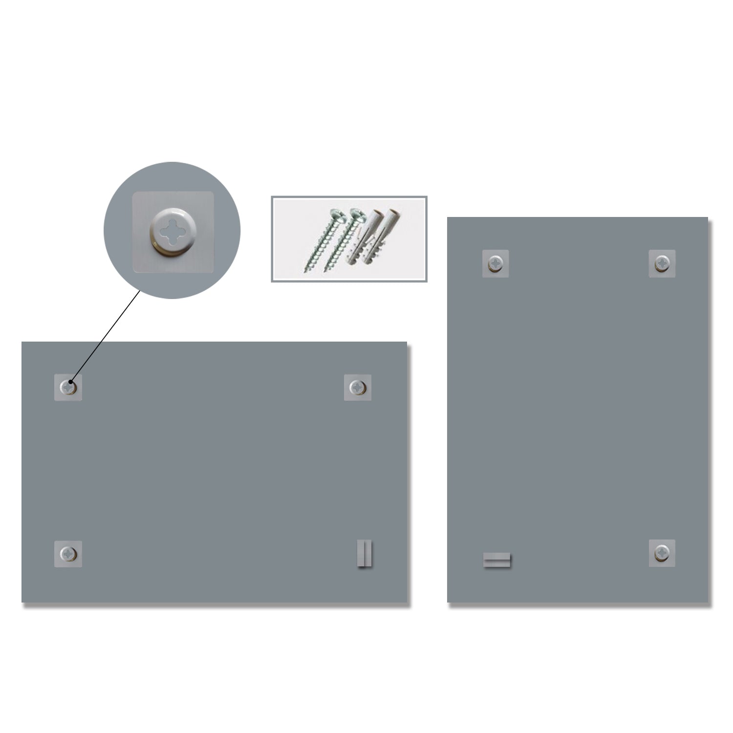 Specchio Cosmetico Rettangolare da Parete, Vetro Senza Rame, Specchio in Vetro ad Alta Definizione