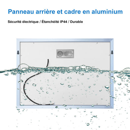 Aica Quadrato LED Specchio da Bagno Specchio Cosmetico 6000K Bianco Freddo Soft Light Touch Control