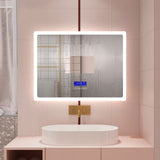 Aica Quadrato LED Specchio da Bagno Specchio Cosmetico 6000K Bianco Freddo Soft Light Touch Control - Consegna gratuita