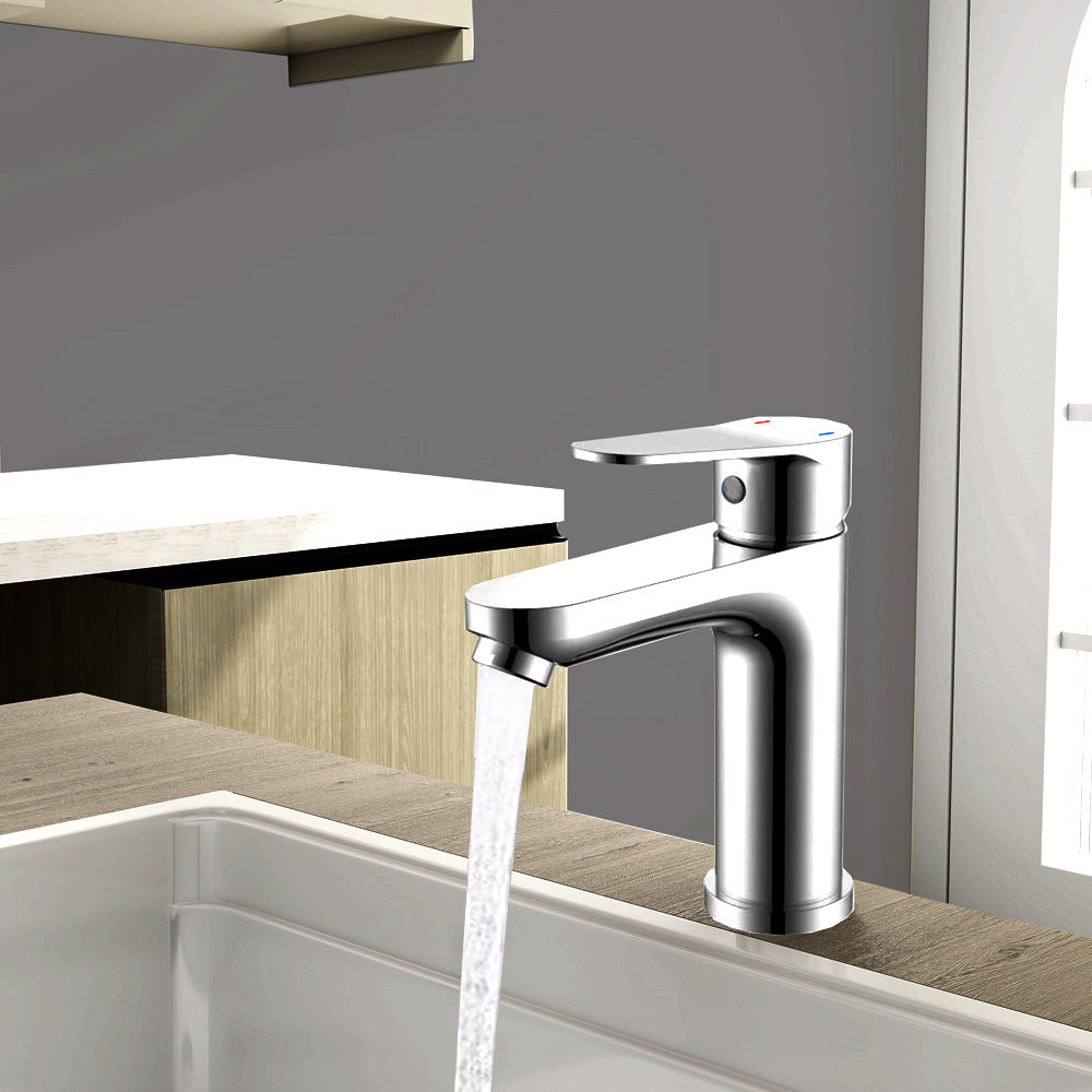 Aica Rubinetto Bagno Lavabo Durevole, Caldo e freddo, Cromata