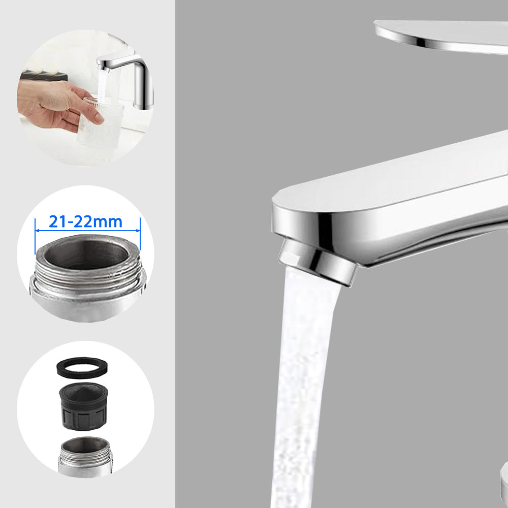 Aica Rubinetto Bagno Lavabo Durevole, Caldo e freddo, Cromata