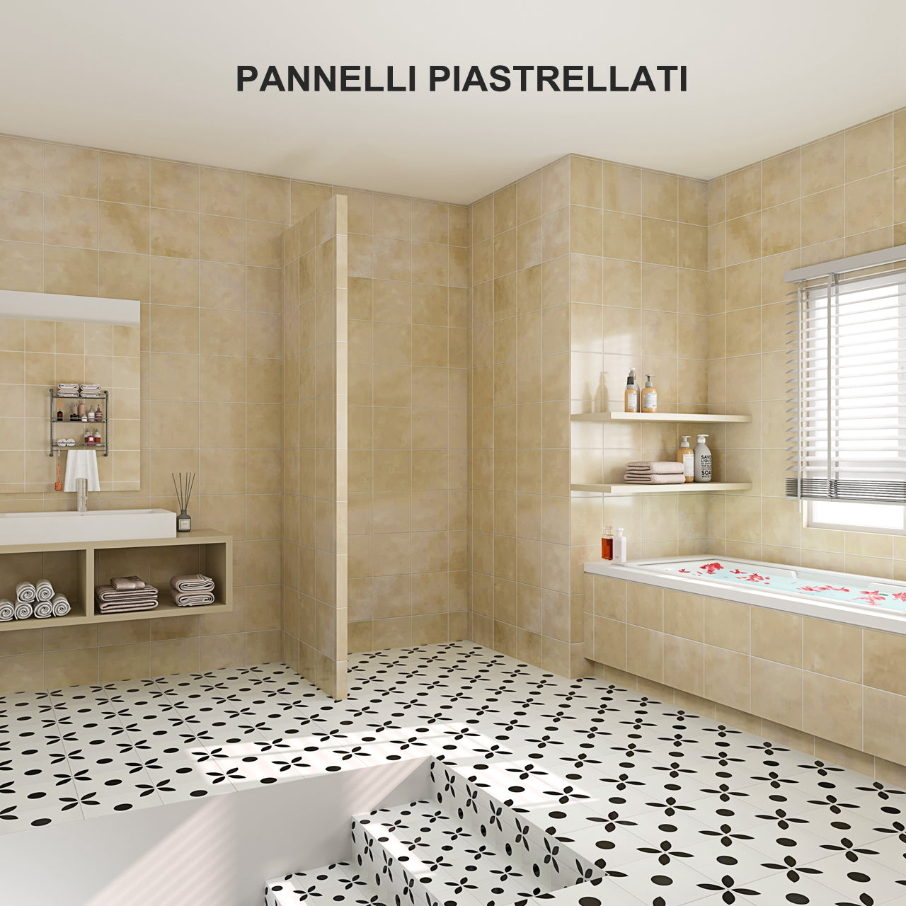 Pannello di Costruzione da Piastrellare in Estruso in Polistrirene Rigido per l’Isolamento della Casa e del Bagno Varie Dimensioni in set da 4/5 pz.