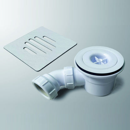 Piatto Doccia Bianco Semicircolare in Pietra Artificiale e Mesina Mista Effetto Ardesia Ruvido Piletta e Tubo inclusi