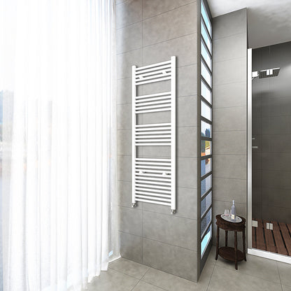 Termoarredo Bagno Scaldasalviette Acciaio Radiatore Calorifero Termosifone Bianco Lucido