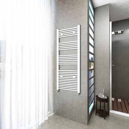 Termoarredo Bagno Scaldasalviette Acciaio Radiatore Calorifero Termosifone Bianco Lucido