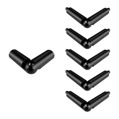 Kit Connettore Angolare Regolabile per Ringhiere in Alluminio, Nero Opaco / Argento Opaco Nero Opaco#Nero Opaco