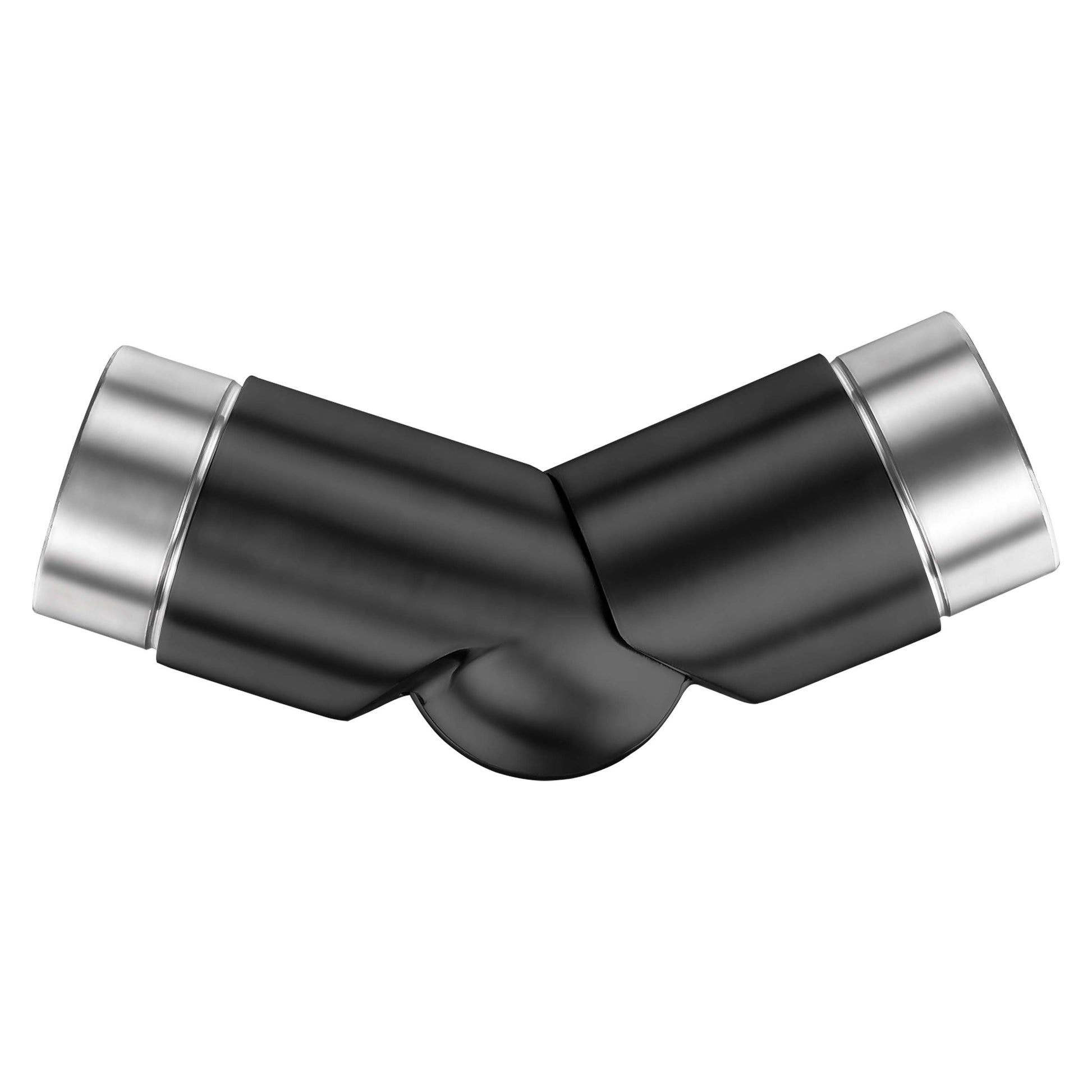 Connettore regolabile /Connettore dritto in acciaio inox 304 per corrimano Ø42.2/42.4mm parete#Black