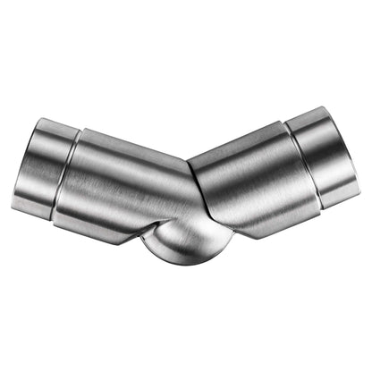 Connettore regolabile /Connettore dritto in acciaio inox 304 per corrimano Ø42.2/42.4mm parete Argento spazzolato Connettore regolabile#Argento spazzolato