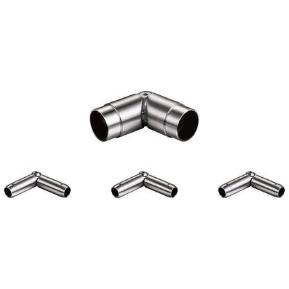 Kit Connettore Dritto/Angolo Regolabile per Ringhiere in Acciaio Inox Diametro 42.4 mm Configuratore per Corrimano per Ringhiere a 3/5 Traversi Angolo Regolabile 3 traversi