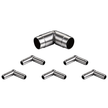 Kit Connettore Dritto/Angolo Regolabile per Ringhiere in Acciaio Inox Diametro 42.4 mm Configuratore per Corrimano per Ringhiere a 3/5 Traversi Angolo Regolabile 5 traversi