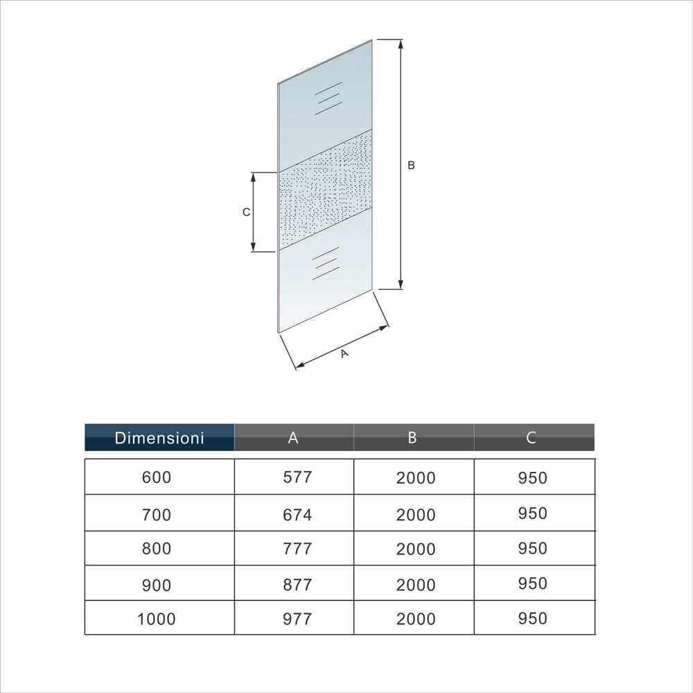Box Doccia Walk In Parete Fissa in Vetro Temperato da 8mm Trasparente Anticalcare con Due Ripiani Mensole stabilizzatrice snodabile
