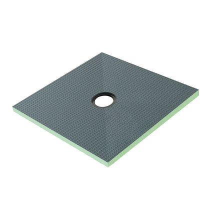 Piatto Doccia da Piastrellare Tagliabile in Estruso Rigida Polistirene Varie Dimensioni spessore di 4 cm Sifone Piletta e Tubo inclusi 100x100x4
