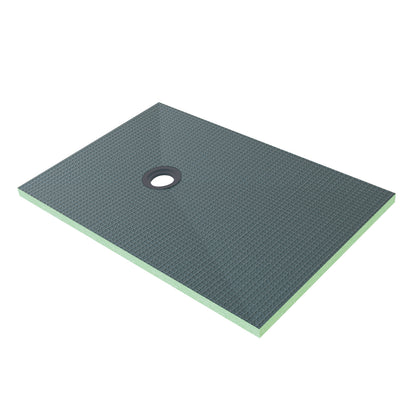 Piatto Doccia da Piastrellare Tagliabile in Estruso Rigida Polistirene Varie Dimensioni spessore di 4 cm Sifone Piletta e Tubo inclusi 90x120x4