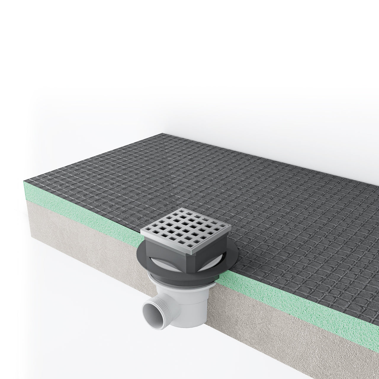 Piatto Doccia in Estruso Rigida Polistirene Pronto da Piastrellare Tagliabile Varie Dimensioni spessore di 4 cm Piletta inclusa - Consegna gratuita