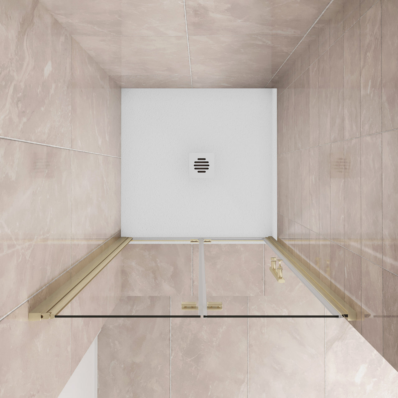 Porta Doccia H:185 cm Porta Battente Pieghevole in Vetro Temperato Trasparente 6 mm Anticalcare Telaio Dorato Spazzolato