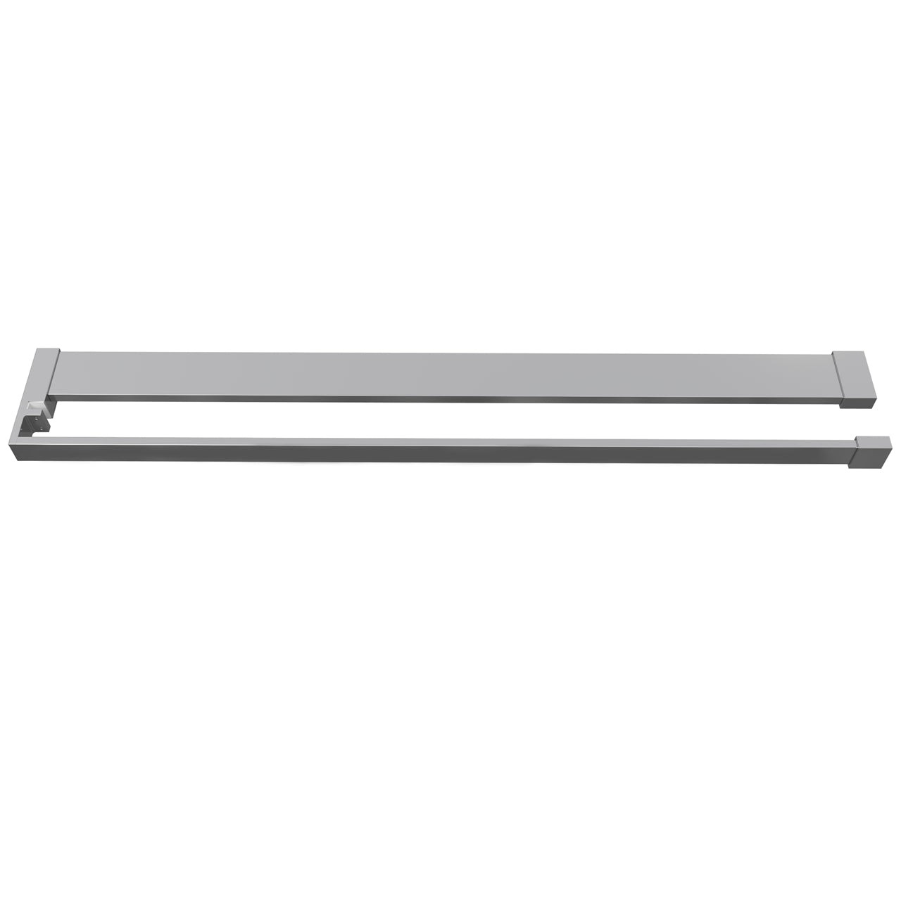 Mensola Doccia per Parete Doccia Walk in 80/90/100/120 cm Alluminio Cromo Lucido/Nero Opaco Porta-asciugamani Adattabile Vetro da 8 mm