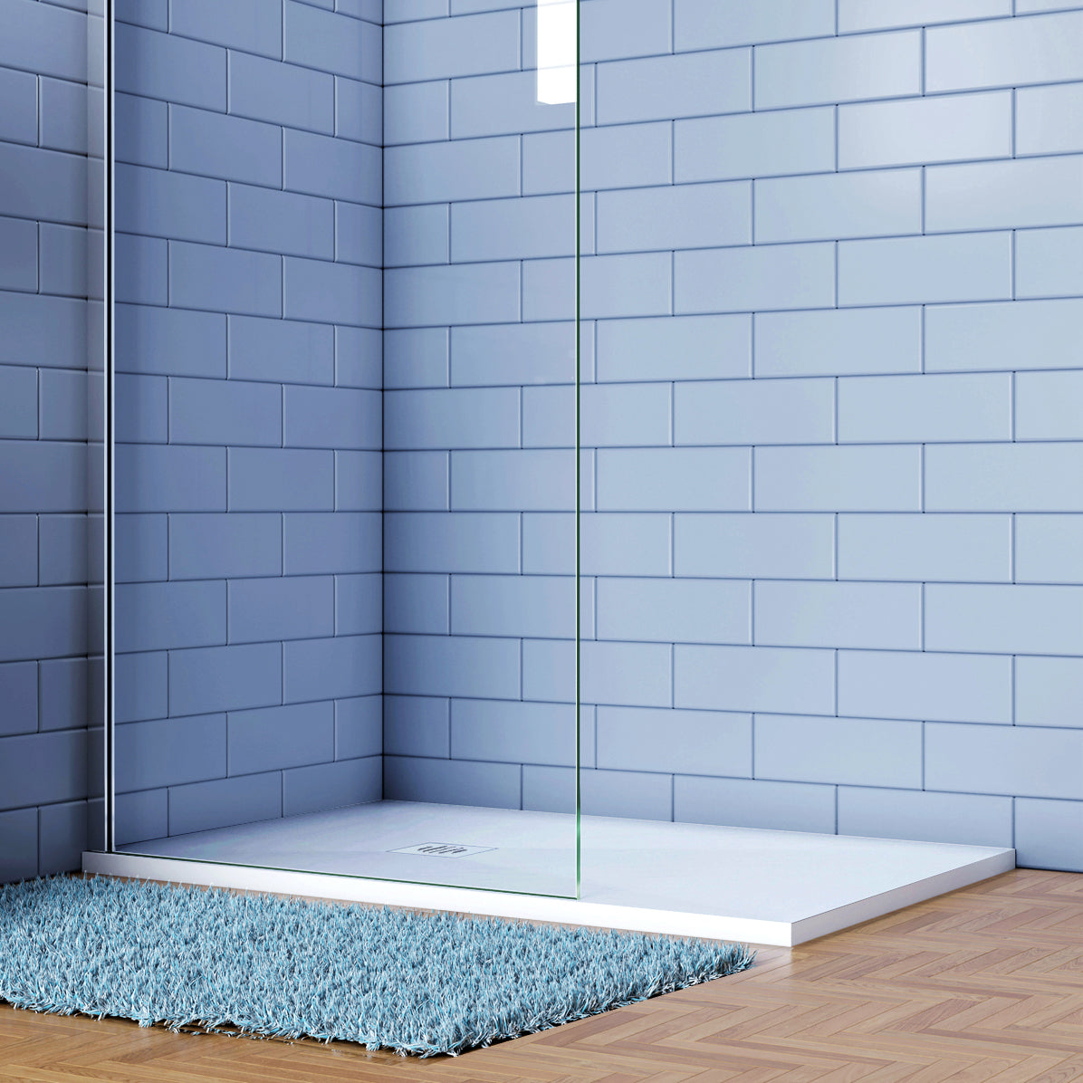 Piatto Doccia Bianco in Marmo Resina Mista Effetto Ardesia Ruvido Piletta e Tubo inclusi Spessore di 3cm Ultraslim 120x80x3