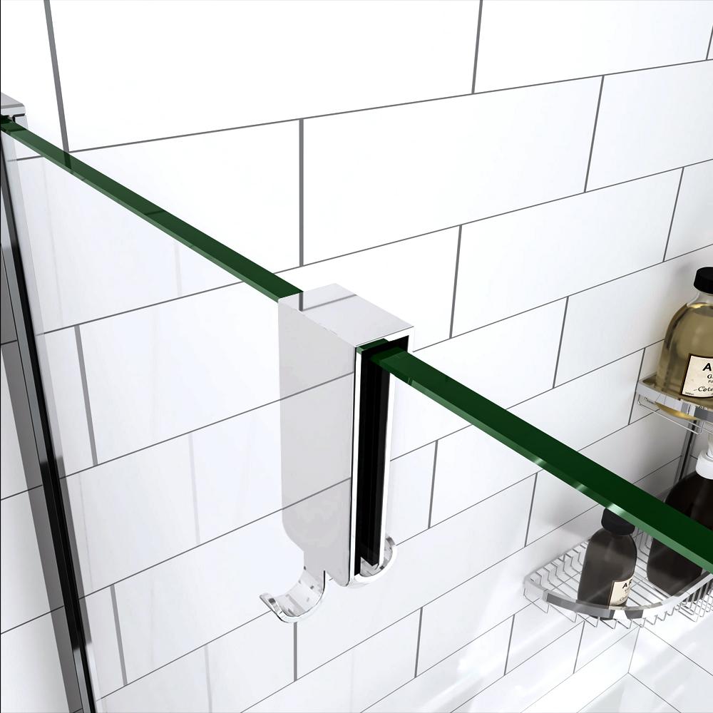 AICA porta-accessori portasciugamani adattabile box doccia in Vetro di spessore da 8-10 mm 2 ganci