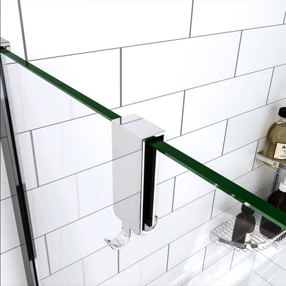 AICA porta-accessori portasciugamani adattabile box doccia in Vetro di spessore da 8-10 mm 2 ganci