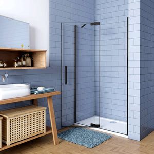 Porta Doccia Scorrevole Per Nicchia 120x195cm - Vetro Temperato 8mm Anticalcare, Alluminio Cromato - Foto 2