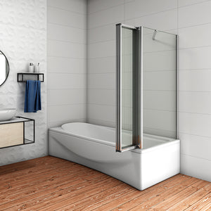 SONNI Parete Vasca da Bagno Doccia 120x140cm, Parete Sopravasca, con Barra  Stabilizzatrice, Vetro Trasparente 5mm per Vasca da Bagno, Attacco Vasca,  Schermo Doccia per Vasca : : Fai da te