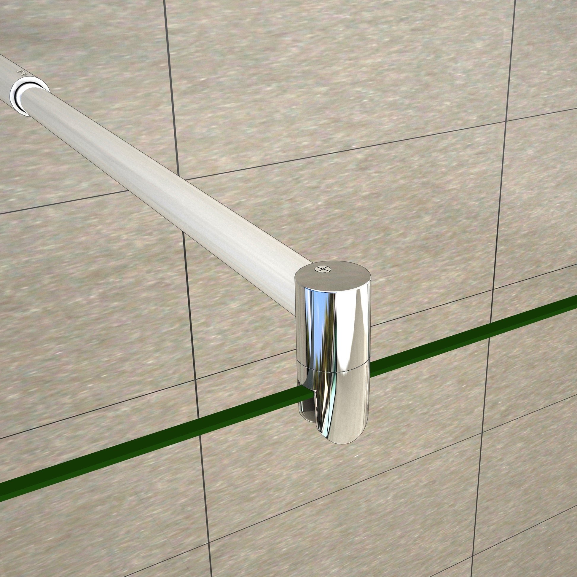 Aica Walk In Alta 200cm Parete Per Doccia Vetro Temperato Trasparente Anticalcare Doppia Paretina Mobile Da 40 cm e Doppia Barra Stabilizzatrice 40+40 Tipo A - Regolabile da 70 cm a 120 cm