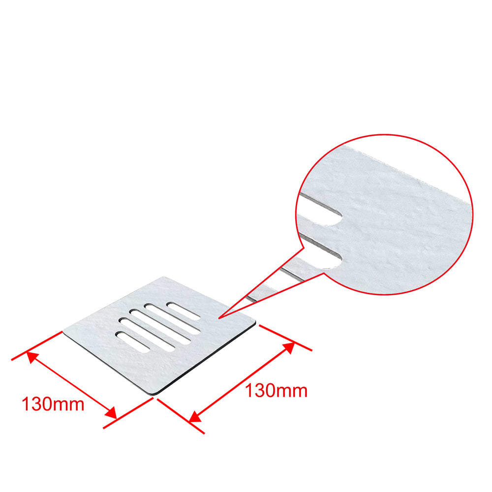 Piatto Doccia Bianco in Marmo Resina Mista Effetto Ardesia Ruvido Piletta e Tubo inclusi Spessore di 3cm Ultraslim