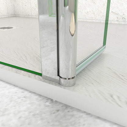Walk In Parete Doccia 80-120cm Paretina Mobile 30/40cm Vetro Temperato 8mm Anticalcare 2 Ripiani Barra Stabilizzatrice da 140cm tagliabile