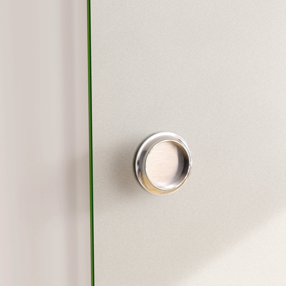 Porta Scorrevole in Vetro da 8mm Temperato Opaco con Pellicola Anti-frantumi con Binario in Alluminio Bianco Verniciato Altezza 225cm