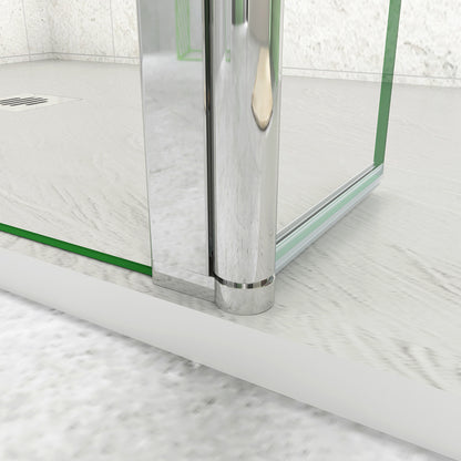 Box Doccia Walk In Parete Fissa 80-120cm Paretina Mobile 30/40 cm Vetro Temperato 8 mm Anticalcare 2 Ripiani Mensole Barra Stabilizzatrice 70-120cm