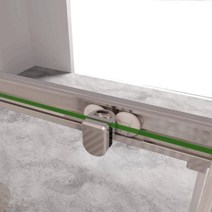 Aica 185 cm Box Doccia Angolare Porta Scorrevole con Parete Fissa Vetro Temperato 5 mm Trasparente Telaio Cromato Lucido