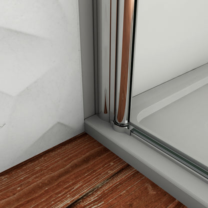 WALK IN Parete Doccia Movibile Pivotante 187/197cm in Vetro 6mm Trasparente Temperato Anticalcare Telaio Cromato Lucido