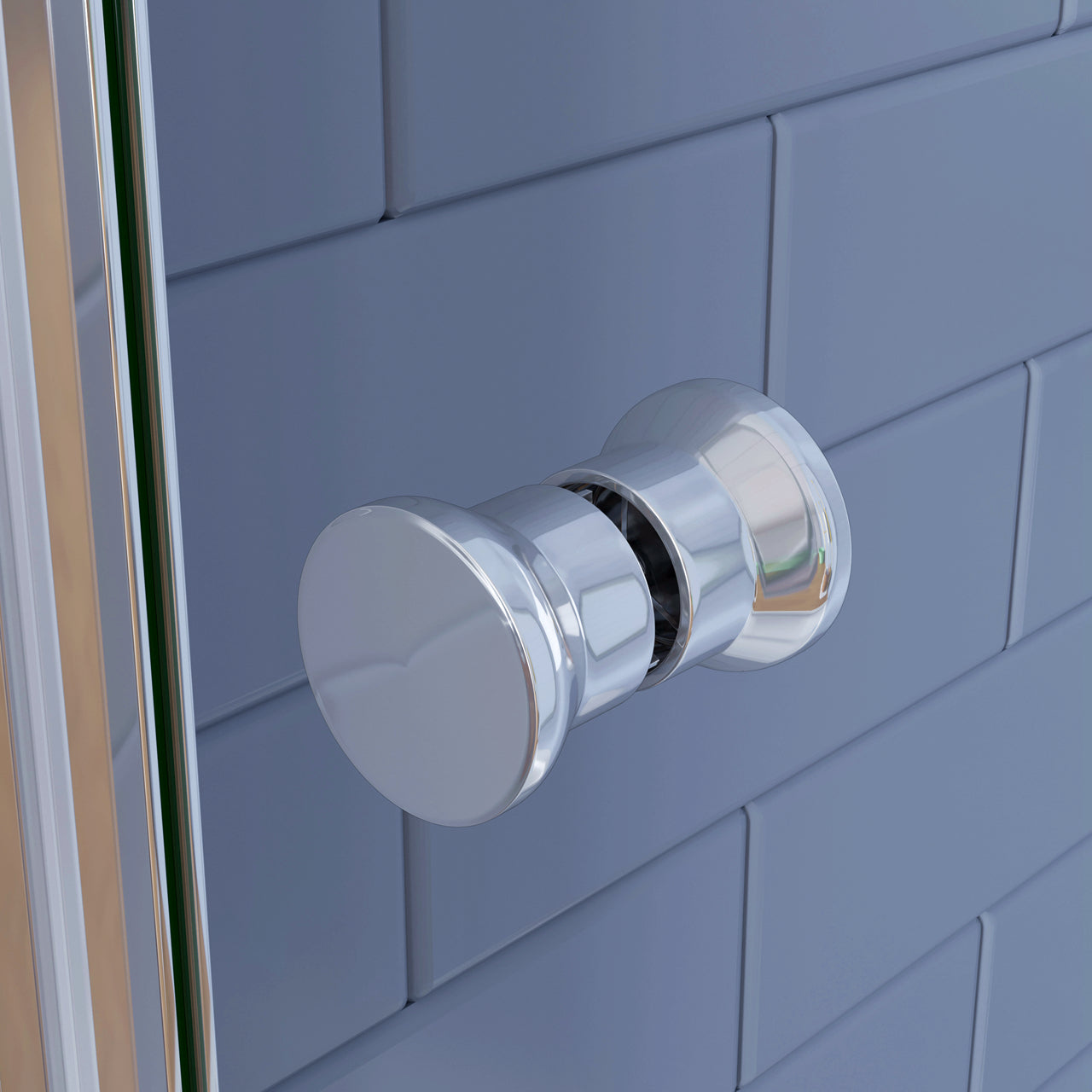 Aica 185cm Box Doccia Angolare Porta a Soffietto con Parete Fissa in Vetro Temperato Trasparente 5 mm Profilo Cromo Lucido