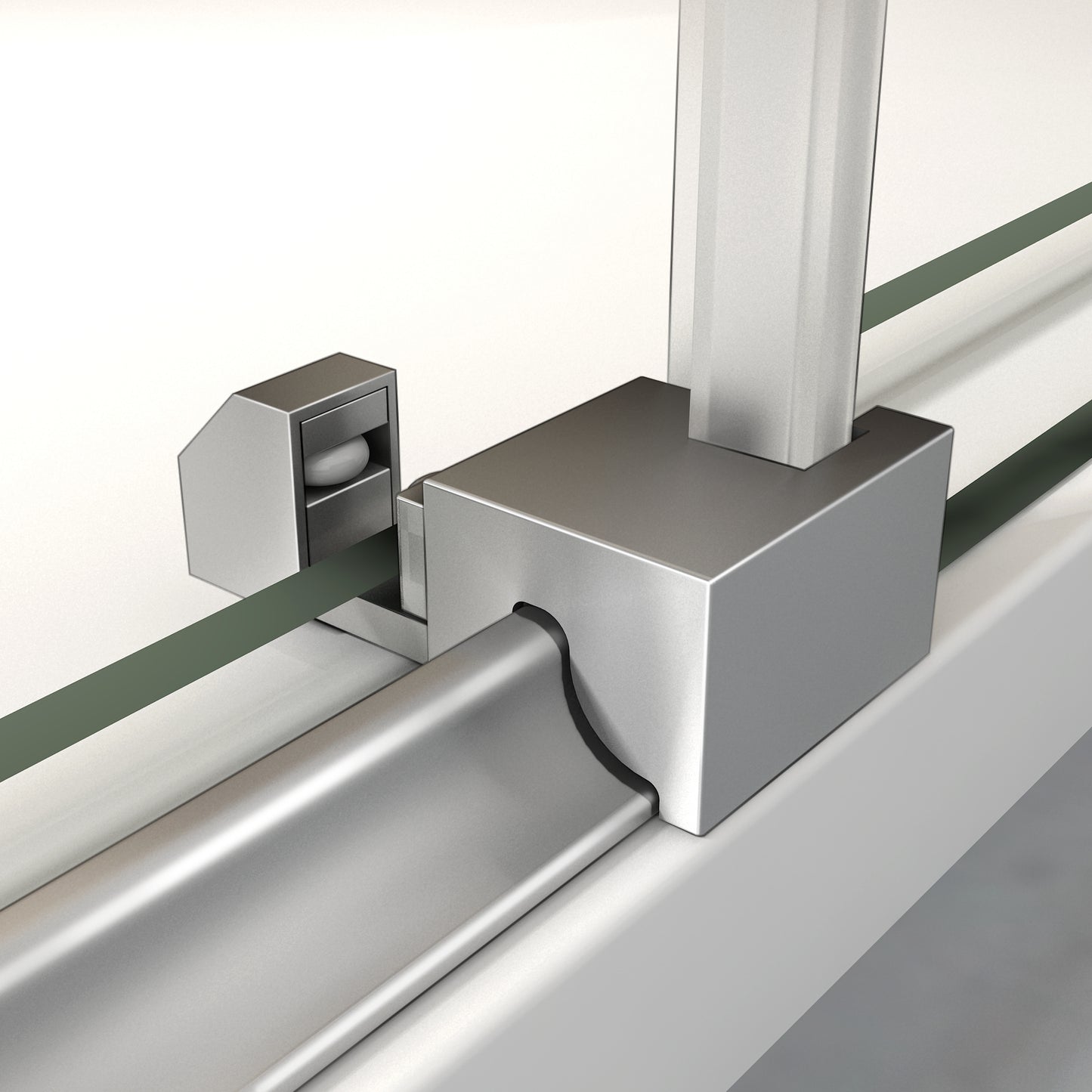 Aica 195 cm Porta Doccia Per Nicchia Anta Scorrevole Ingresso Laterale Vetro 8mm Temperato Trasparente Anticalcare Cromato Lucido