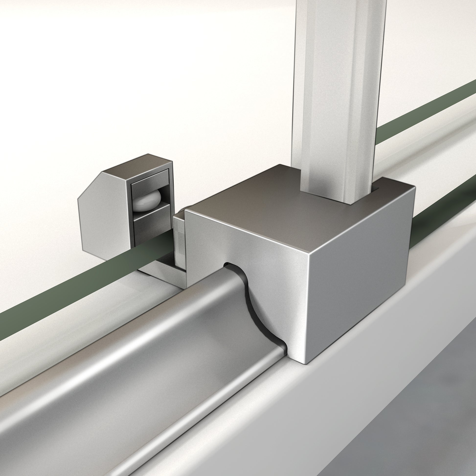 Aica 195 cm Porta Doccia Per Nicchia Anta Scorrevole Ingresso Laterale Vetro 8mm Temperato Trasparente Anticalcare Cromato Lucido