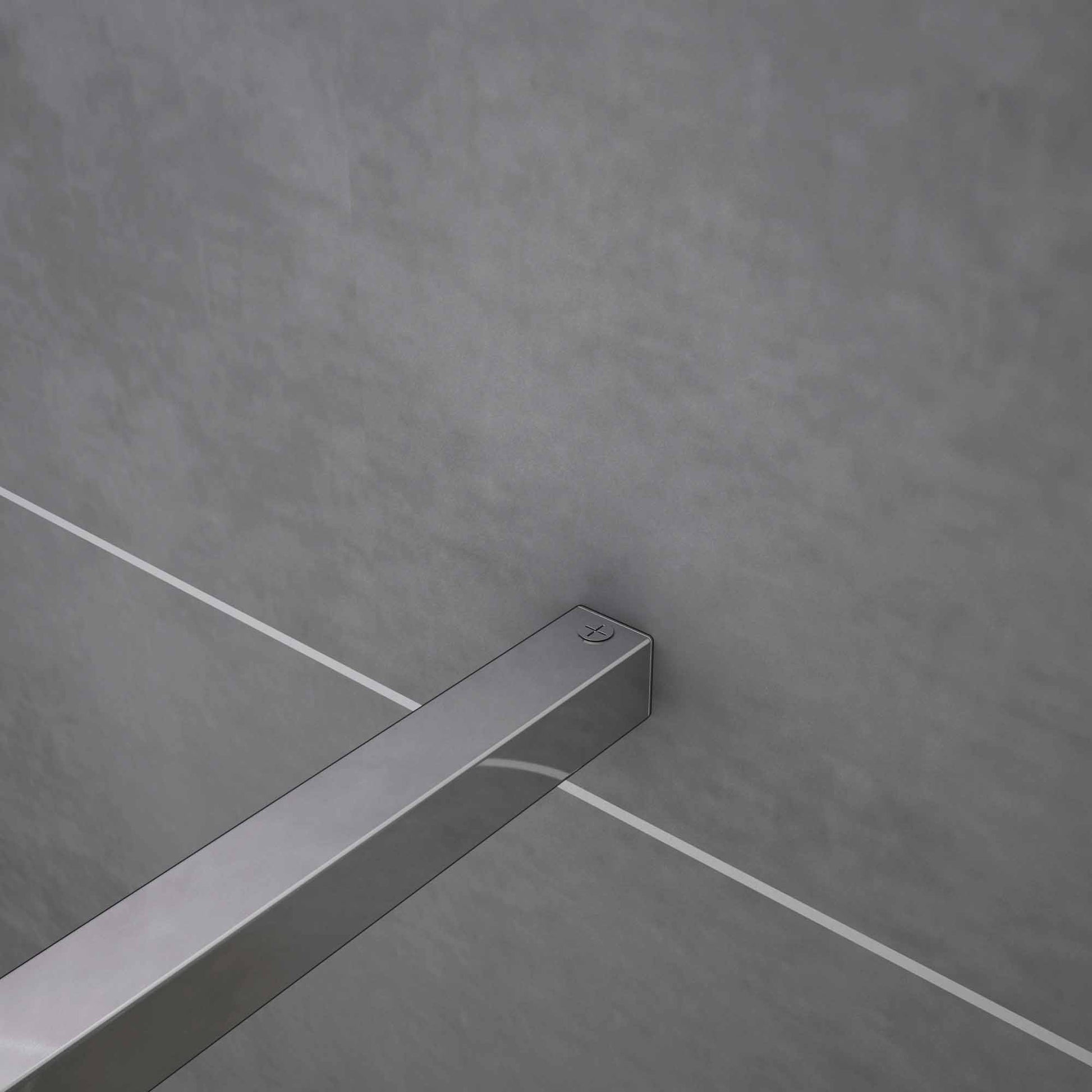 Aica 200cm Parete Per Doccia Walk In Vetro Temperato Trasparente Anticalcare 10mm Con Barra Stabilizzatrice