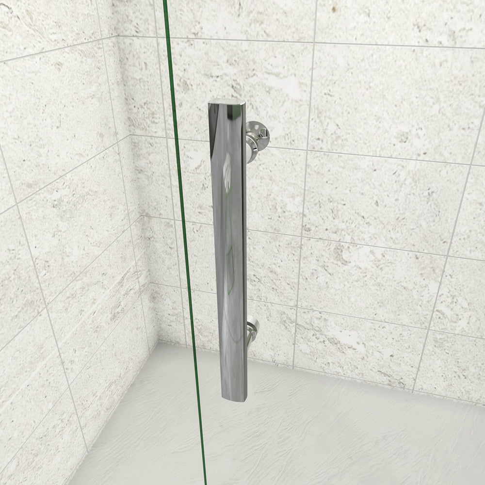 185 cm Box Doccia Walk In Parete Fissa + Porta Pieghevole Vetro da 6mm Temperato Anticalcare Barra Stabilizzatrice 45cm Cromo Lucido