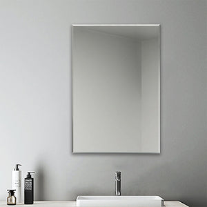 Aica Specchio da Bagno Specchio Cosmetico per Bagno Camera da Letto Specchio Singolo 5 mm Vetro Senza Rame