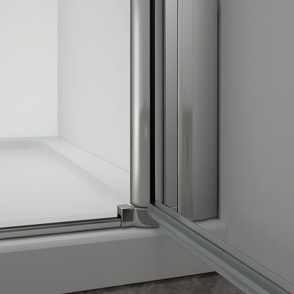 Aica 197cm Box Doccia Angolare Doppia Porta a Battente Rotazione Di 180 Gradi In Vetro Temperato 6mm Anticalcare Trasparente varie dimensioni