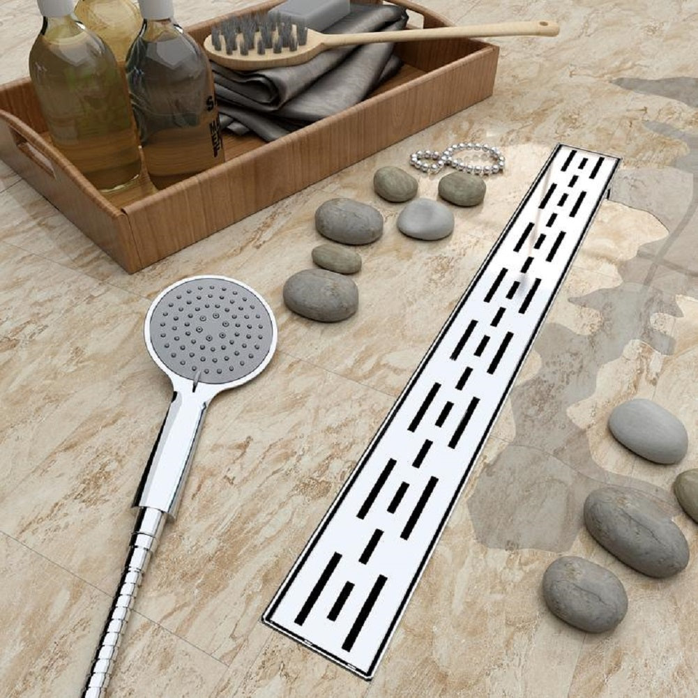 AICA Canaletta scarico canalina doccia in Acciaio Inossidabile typo Fessura per Bagno 50 60 70 80 90 100 110 120 130 140 150 cm