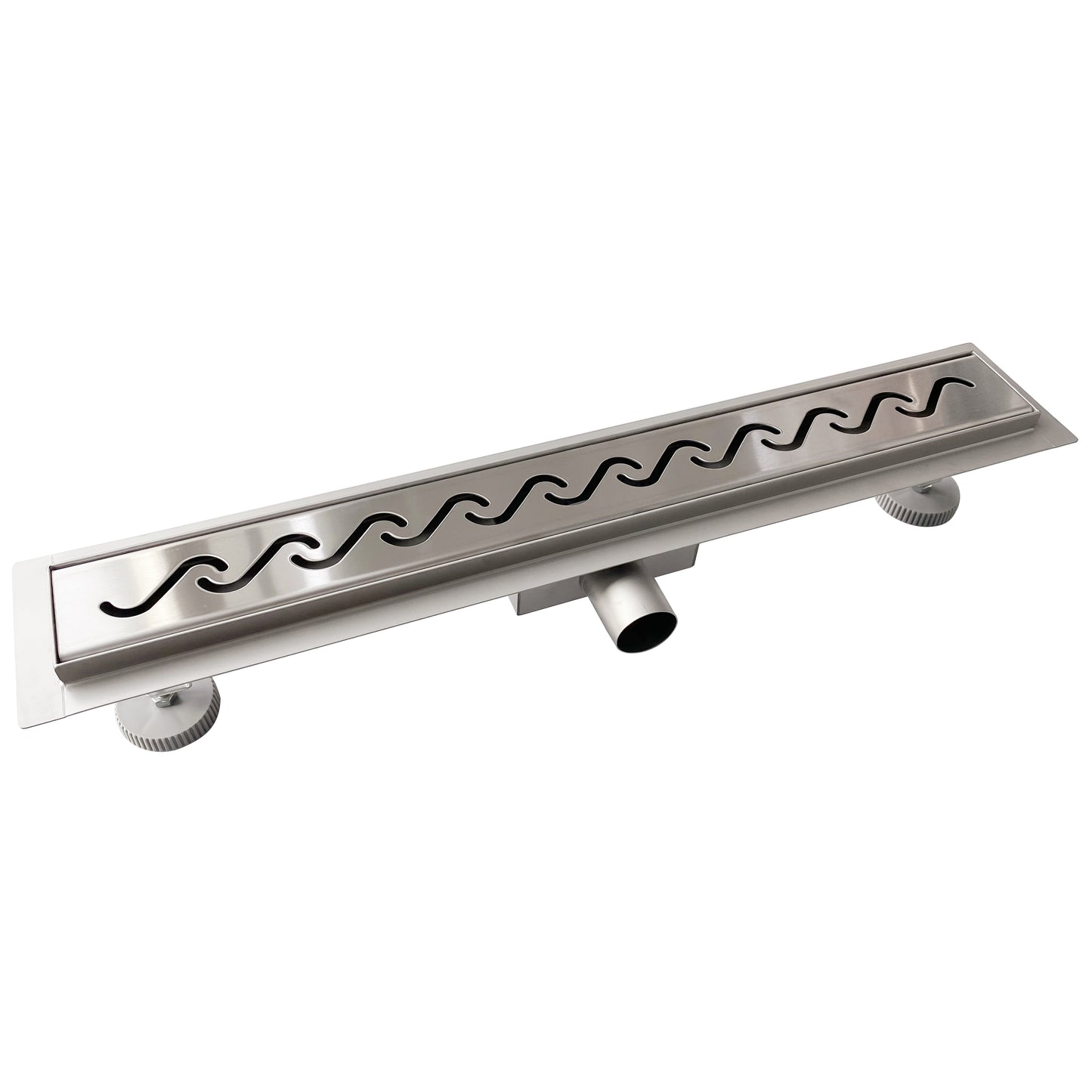 AICA Canaletta scarico canalina doccia in Acciaio Inossidabile typo Wave per Bagno 50 60 70 80 90 cm
