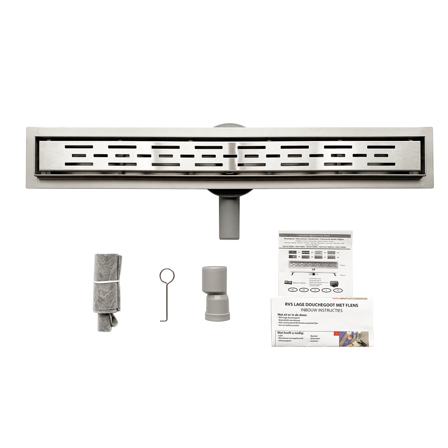 360 Ruota 2 IN 1 CANALINA CANALETTA DOCCIA LINEA SCARICO PAVIMENTO GRIGLIA TYPO FESSURA IFONE 60 70 80 90