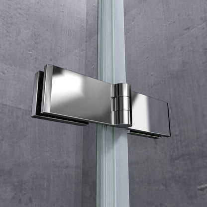 Aica Sopravasca / Parete Vasca Angolare Alta 140cm Vetro 6mm Temperato Trasparente Anticalcare Telaio In Alluminio Cromato Lucido