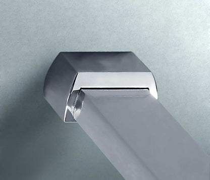 Aica Box Doccia Angolare Porta Battente Trasparente Vetro Temperato Anticalcare Barra Stabilizzatrice da 90/140cm Alto 187cm